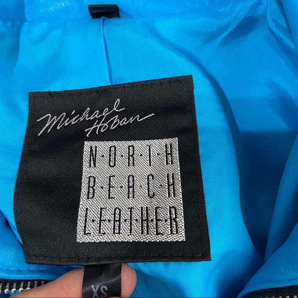 Vintage Michael Hoban North Beach Leather Bomber Style Jacket with Skirt C1 - Picture 8 of 10